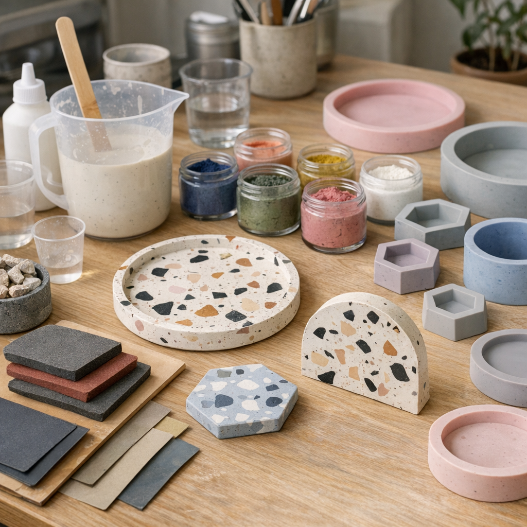 La jesmonite est un matériau artisanal moderne pour artisans créateurs